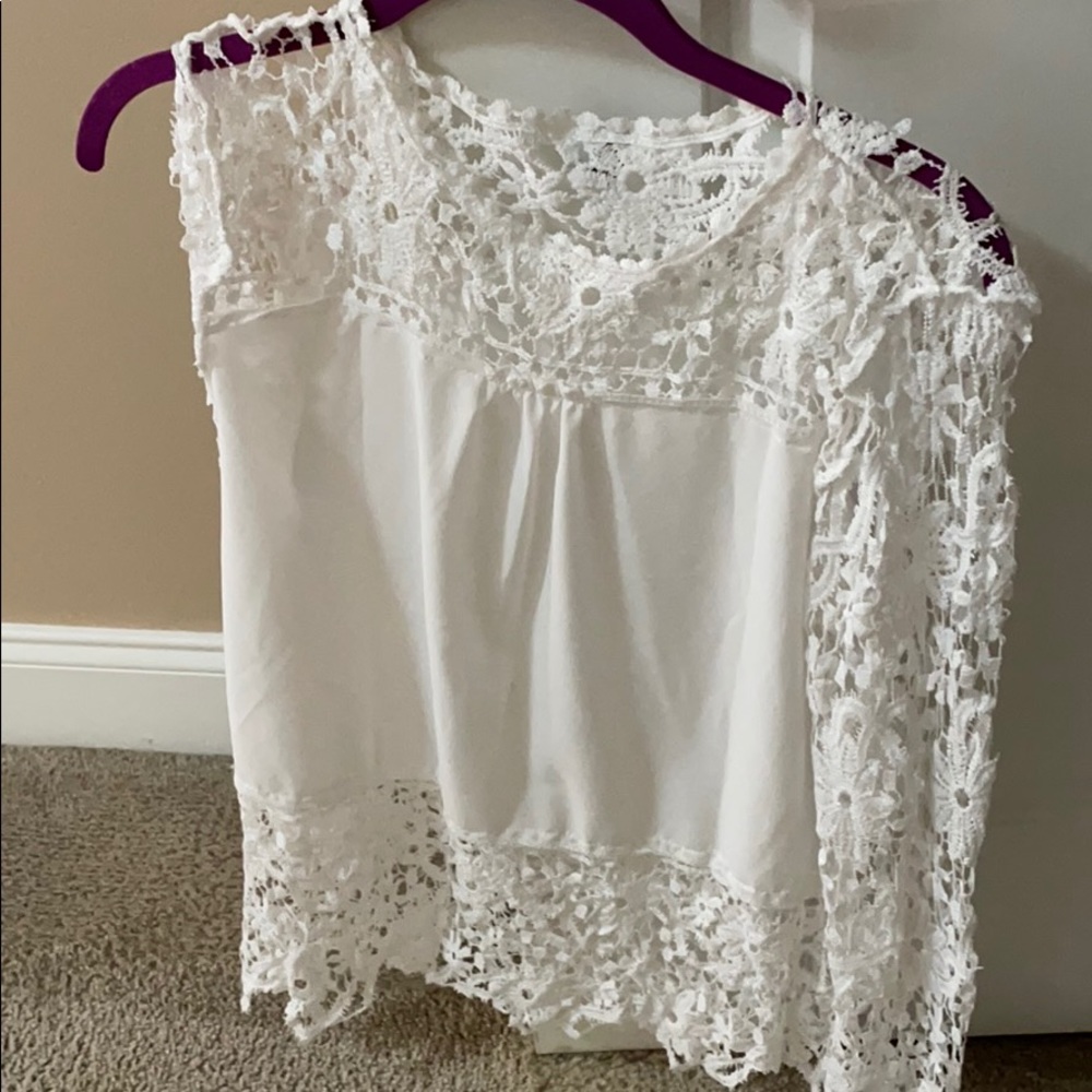 Lace crochet top
